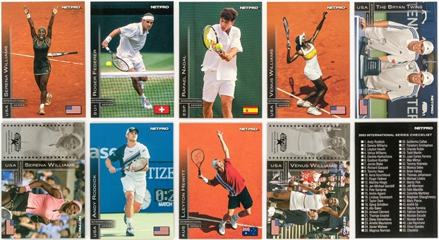 2003 Net Pro Tennis Factory Set (90 Cards) Including Nadal, Federer and Serena Williams Rookie Cards